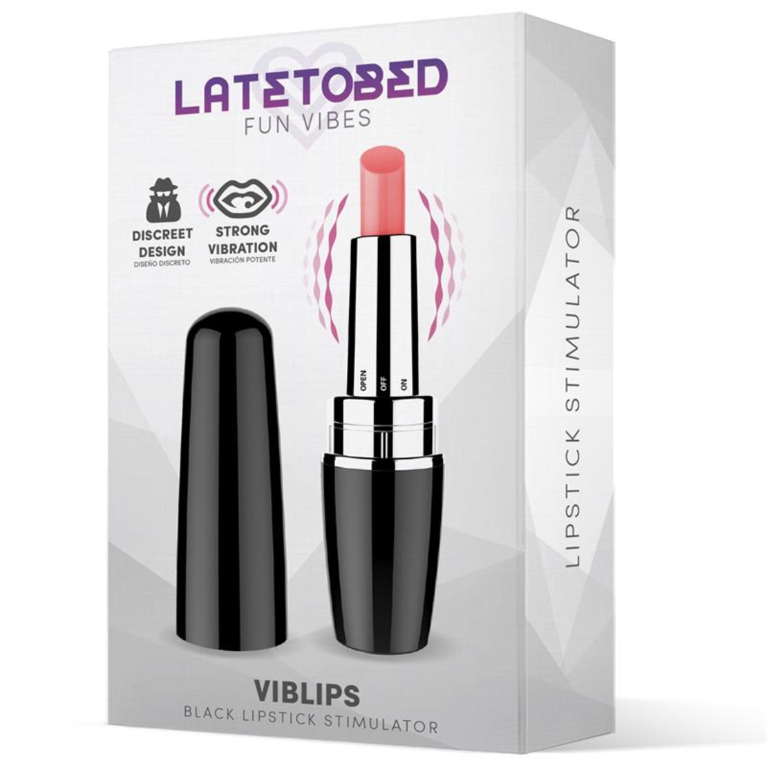 LATETOBED Viblips Червило Клиторен Стимулатор Черен