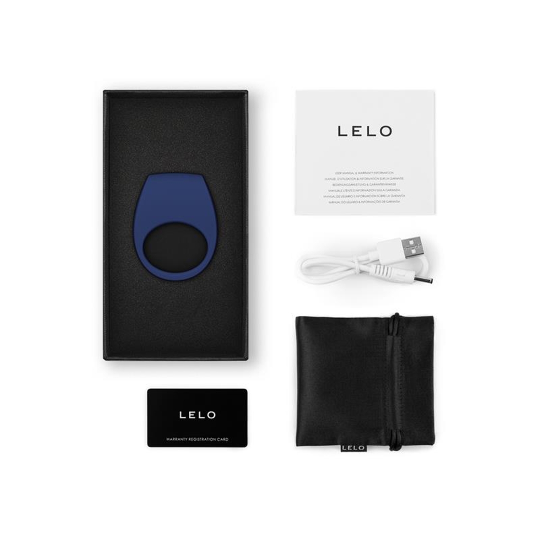 LELO Tor 3 Пръстен за двойки с основа за приложение Lelo, син