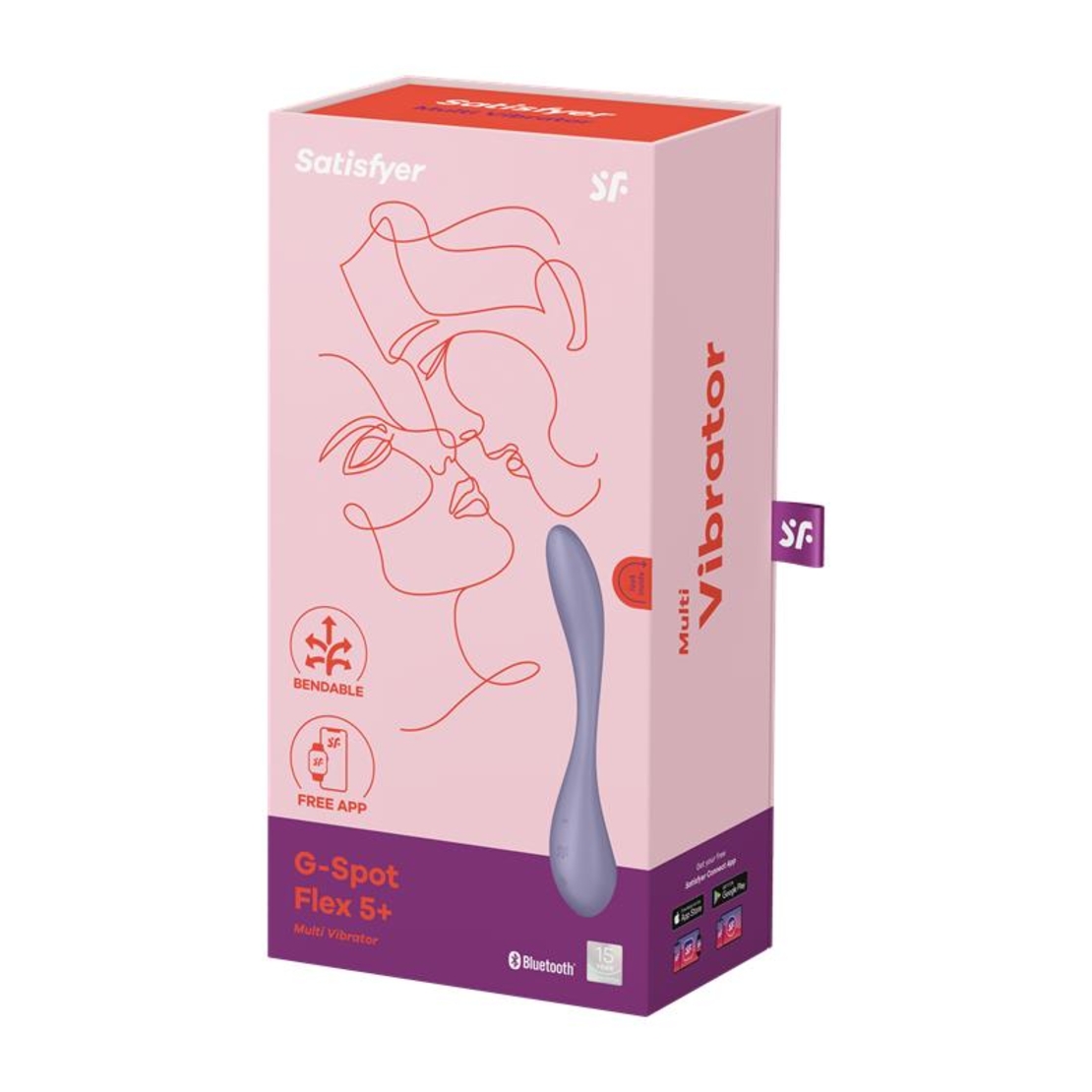 Мултивибратор SATISFYER G-Spot Flex 5+ с приложение Satisfyer Connect, цвят лилав
