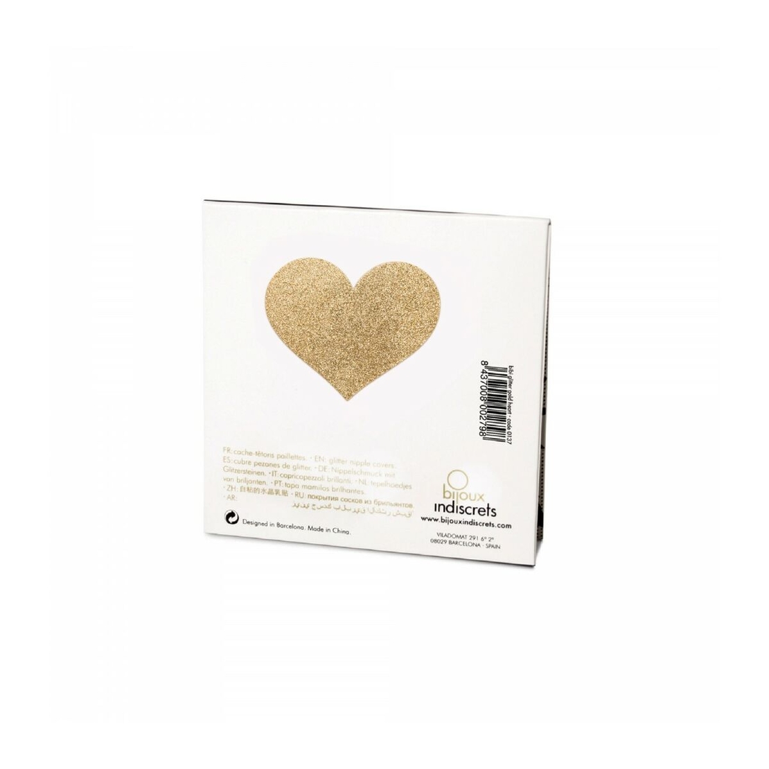 Щитета за зърна - Flash Heart Златист Bijoux Indiscrets 137
