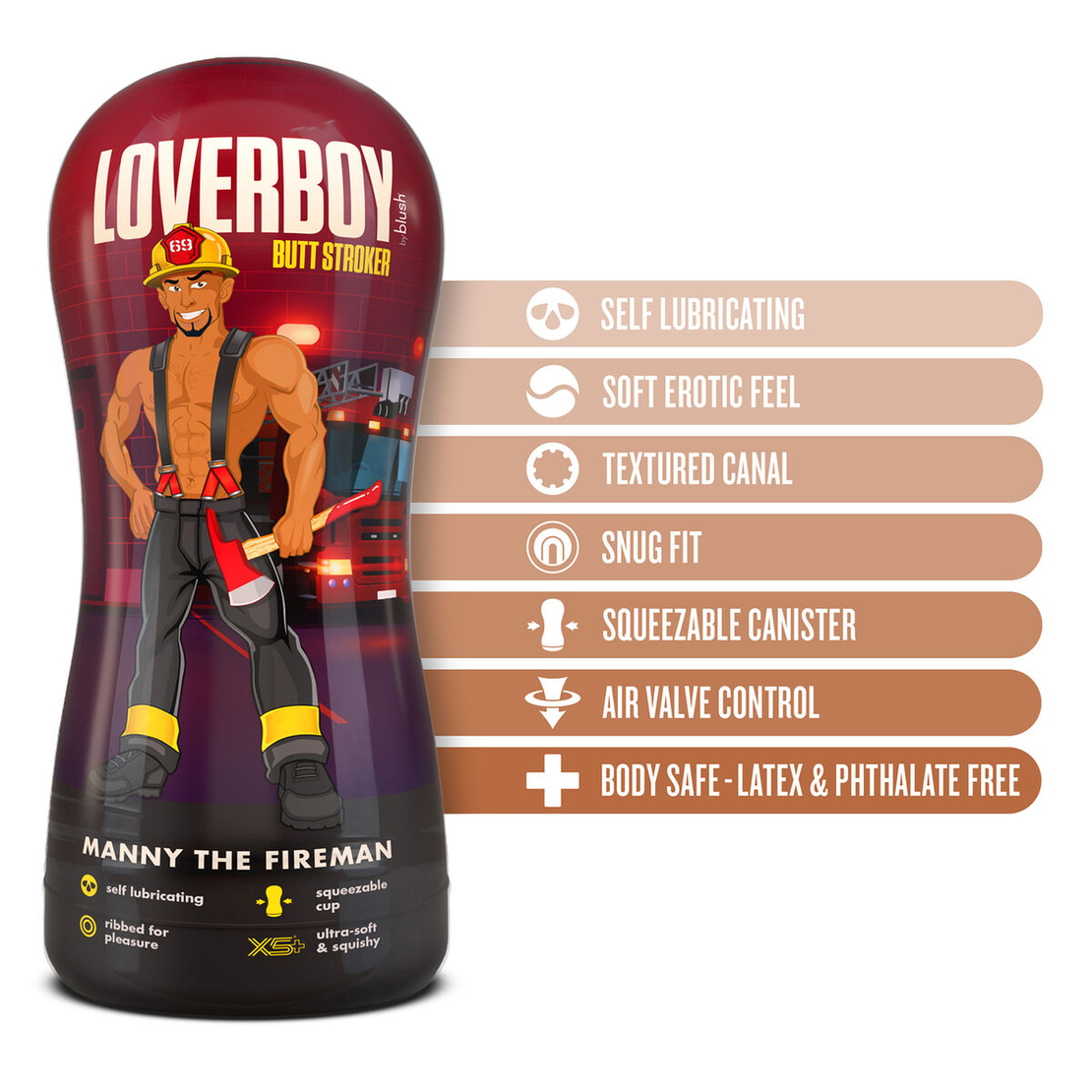 Мъжки мастурбатор Loverboy Blush Brown-Кафяв