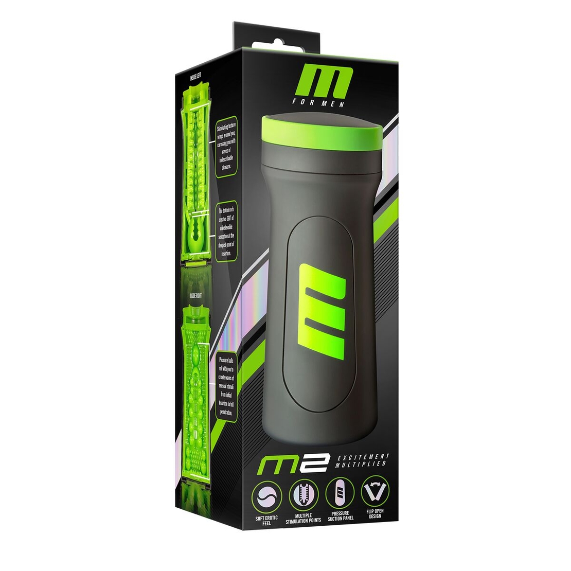 Мъжки мастурбатор - Endurance Jack Ass Blush M for Men Черен l Зелен
