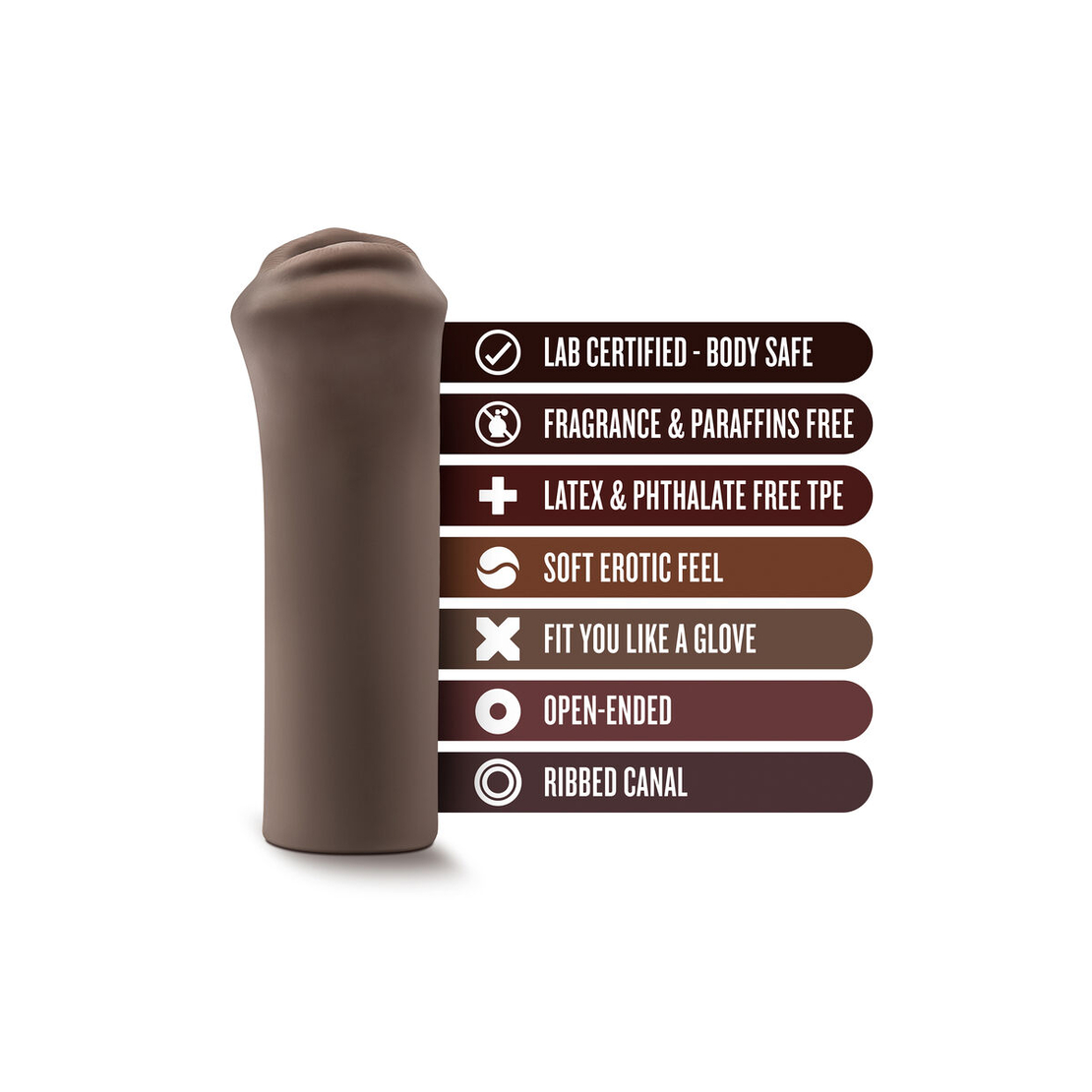 Blush Hot Chocolate Brown Мъжки мастурбатор Кафяв