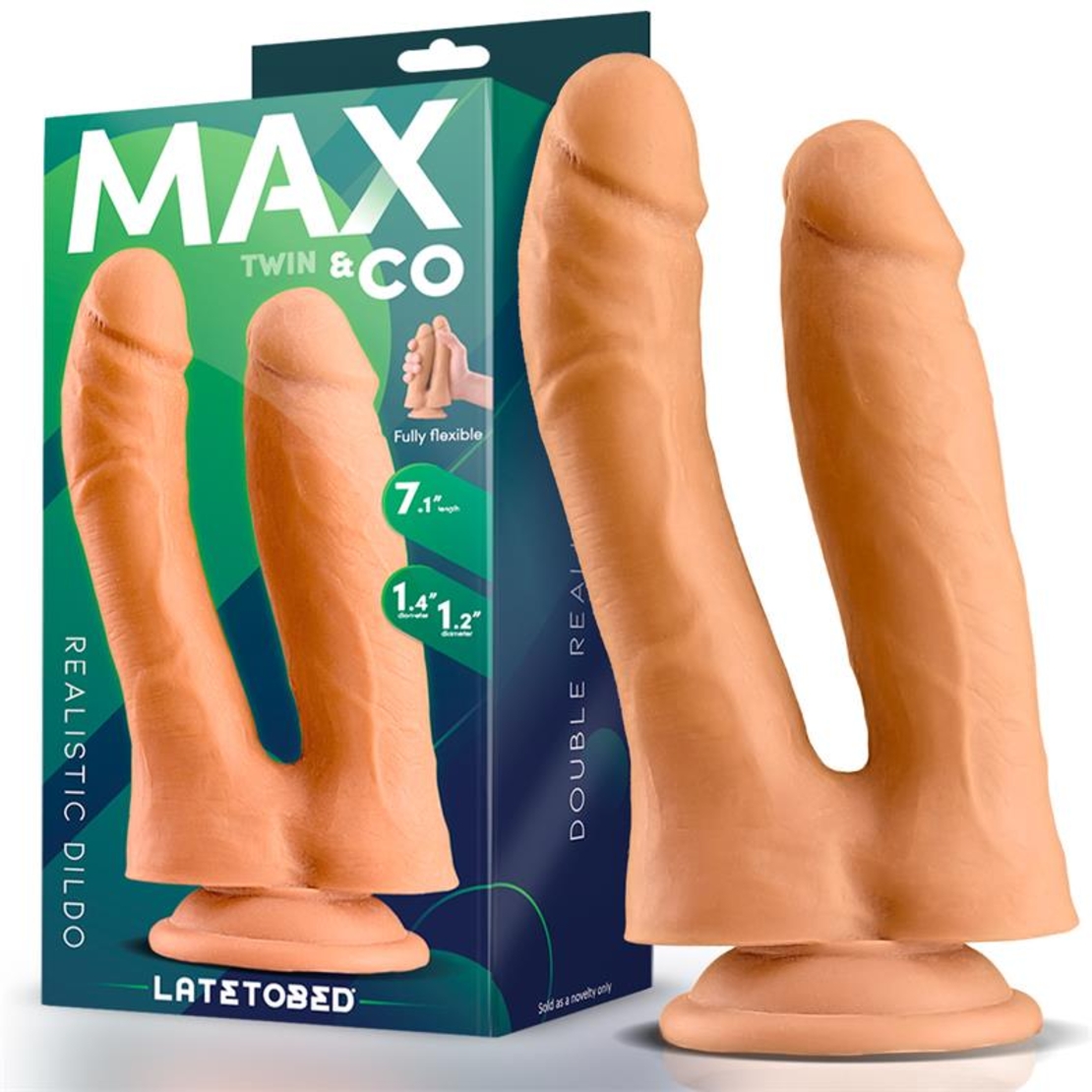 MAX & CO Двойно реалистично дилдо 7.1