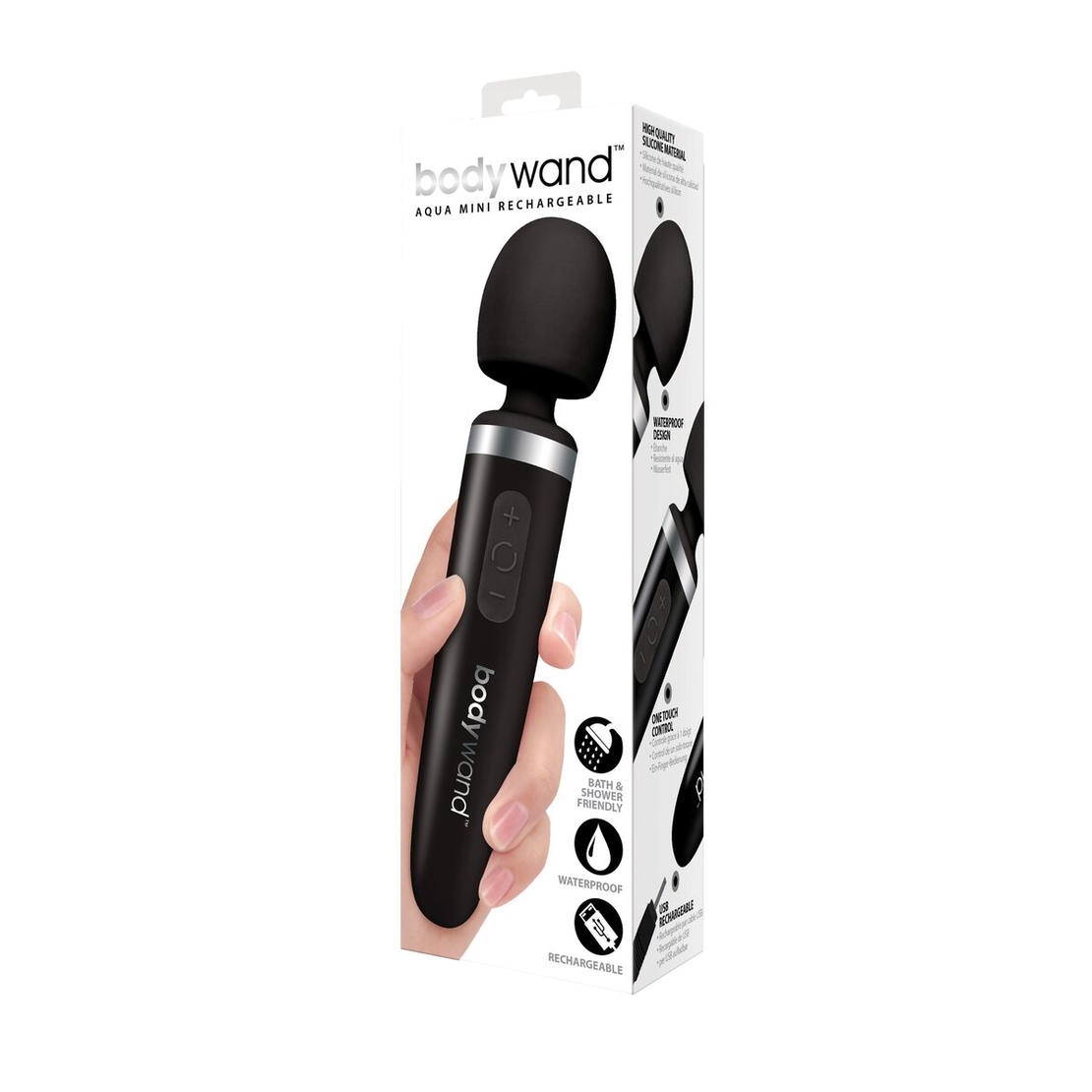 Черен масажор Aqua Mini Rechargeable Wand - Bodywand 1934
