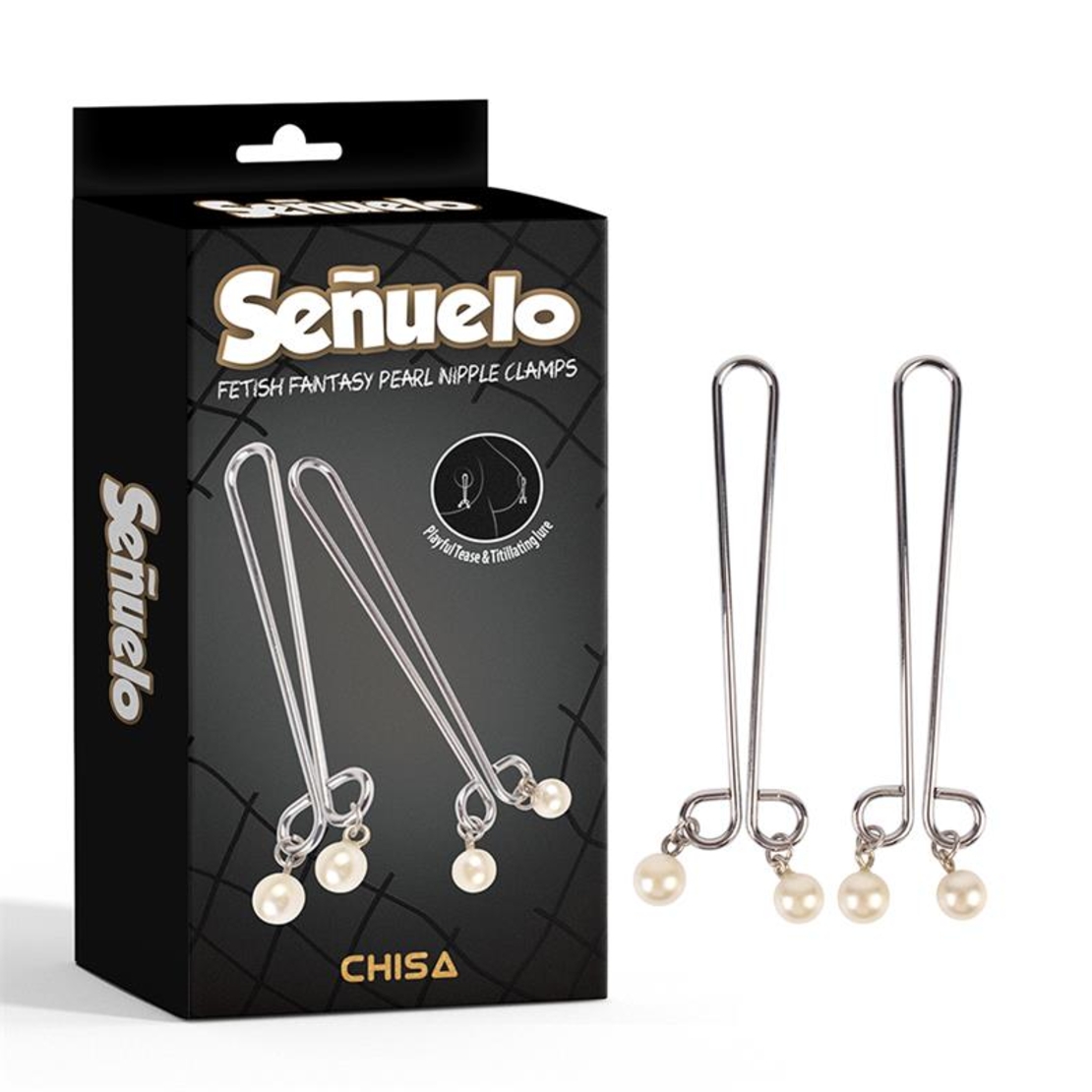 CHISA Señuelo Pearl – стилни щипки за зърна с перлен акцент