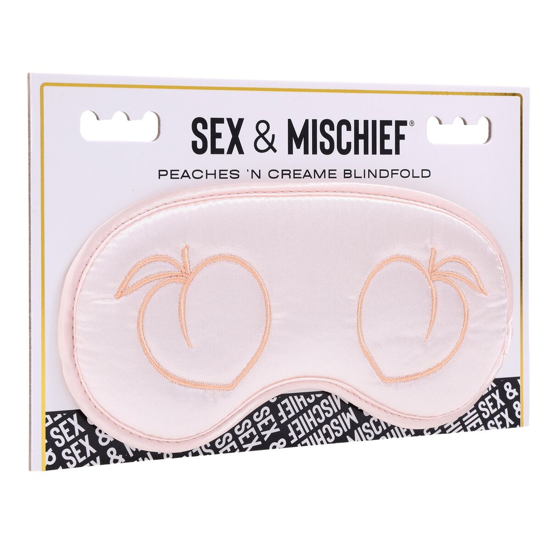 Маска за очи - кремава с праскови - Shhh Blindfold Sportsheets Peaches 'n CreaMe