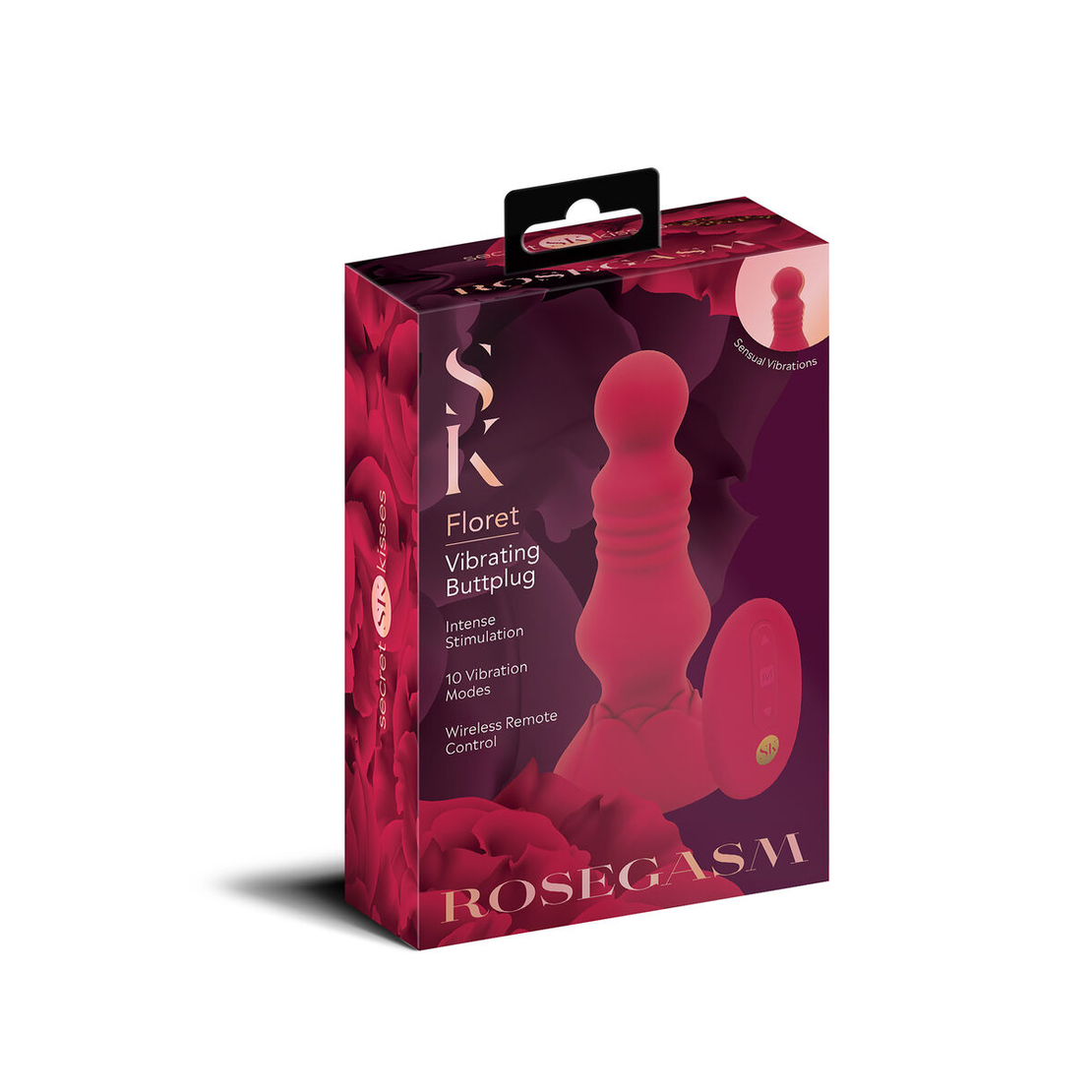 Анален вибратор с дистанционно Secret Kisses Red