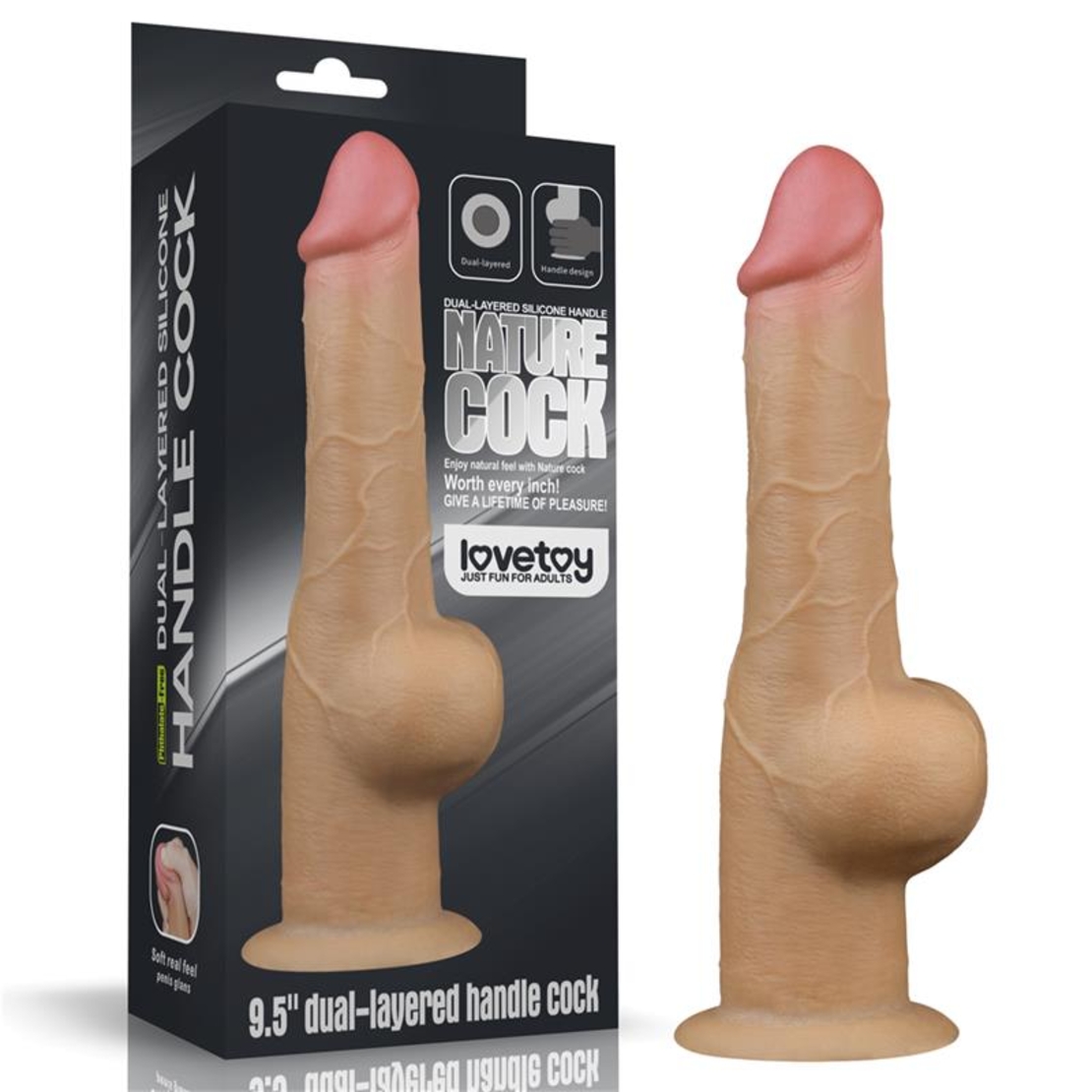 Двуслойно реалистично дилдо LOVETOY 9,5