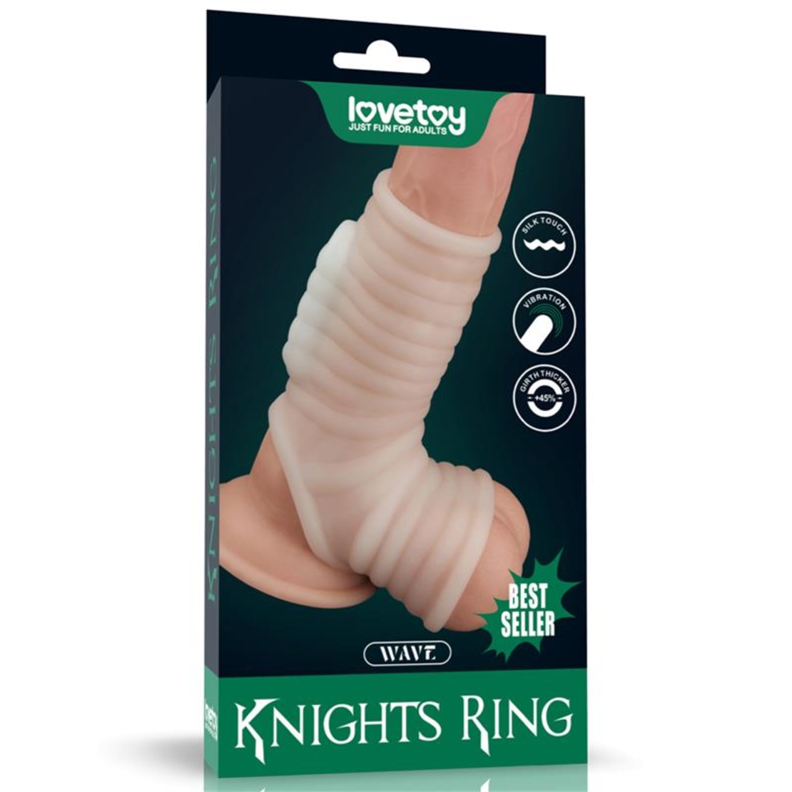 LOVETOY Калъф за пенис и тестиси с вибрация Wave Knights