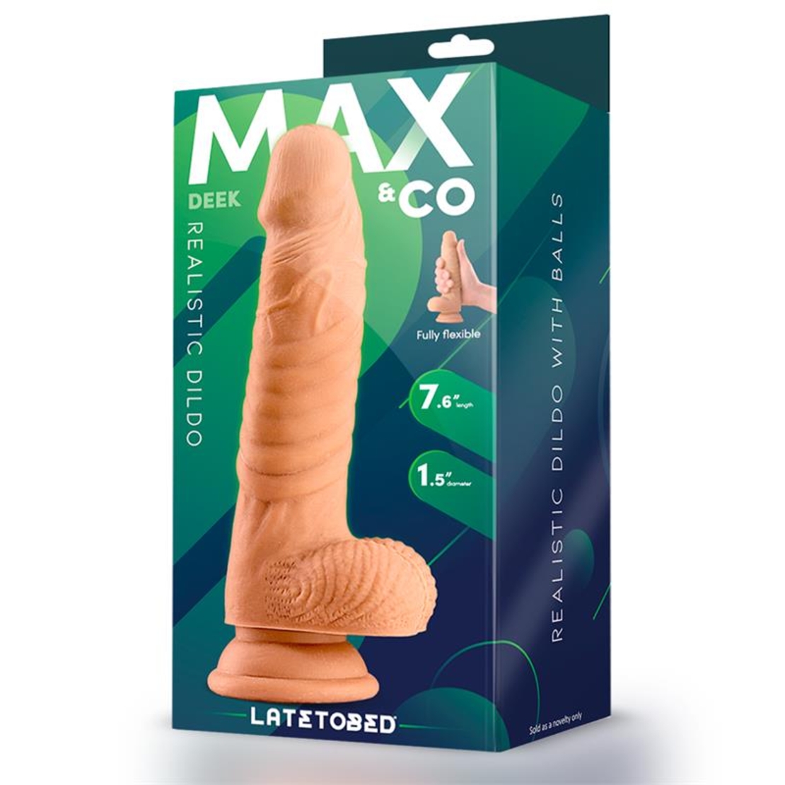 MAX & CO Deek – Реалистично дилдо с тестиси 7.6