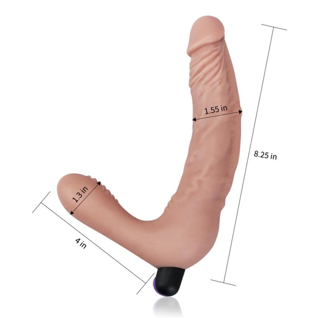 Двойно силиконово дилдо без презрамки LOVETOY с USB