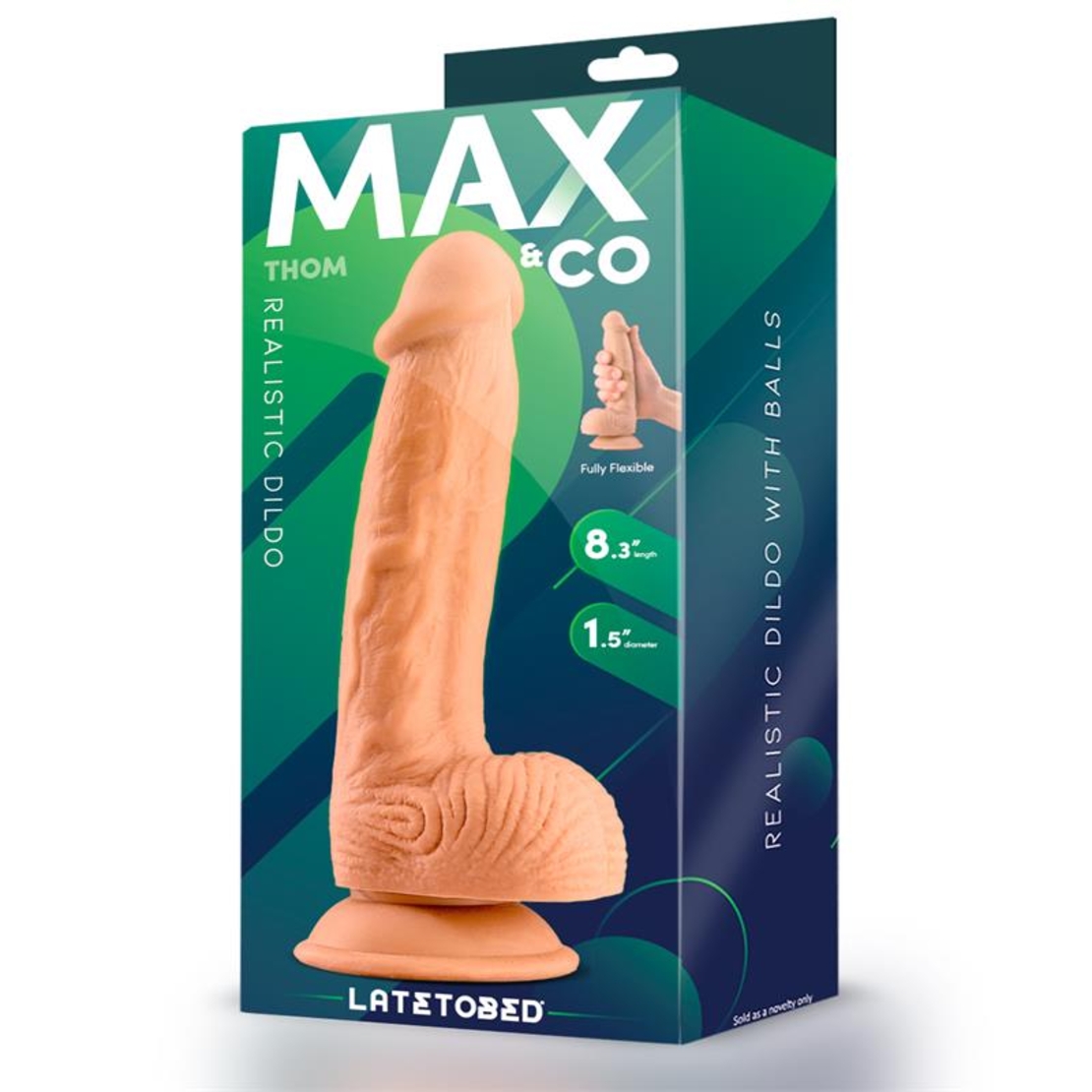 MAX & CO Thom Реалистичен дилдо с тестикуларна плът 8.3