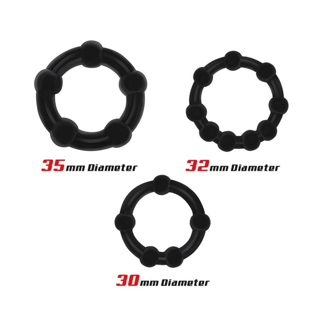 Комплект от 3 пръстена за пенис BEAST RINGS
