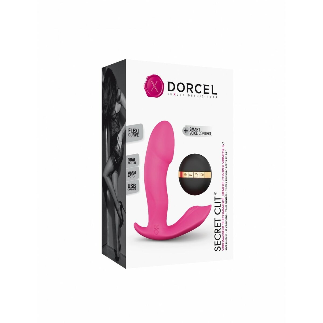 Затоплящ вибратор с гласов контрол Marc Dorcel Secret Clit Розов