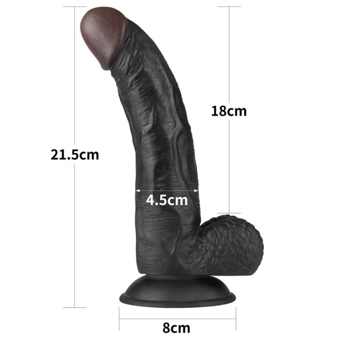 Регулируем страп-он с реалистично дилдо 21,5 см - Adjustable Strap-On with Dildo 8.5