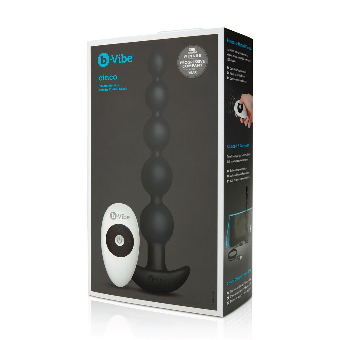 Анални Топчета Черен B-Vibe 9516 вибриращи с дистанционно