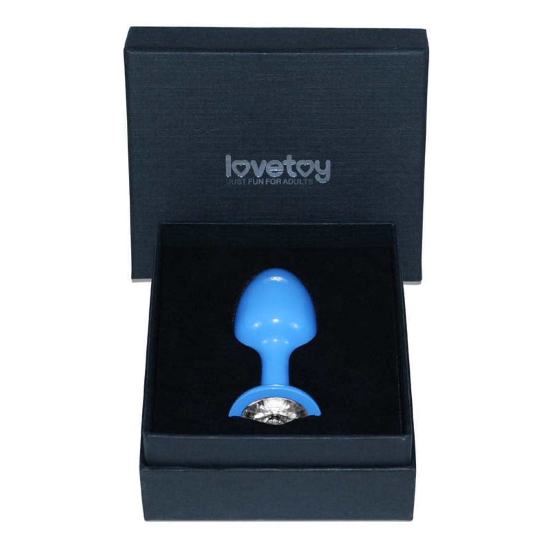 Метален анален разширител LOVETOY с прозрачно бижу