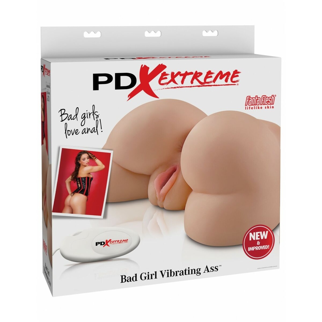 Мастурбатор за мъже Дупе и вагина - Endurance Jack Ass Pipedream Bad Girl Vibrating Ass Телесен