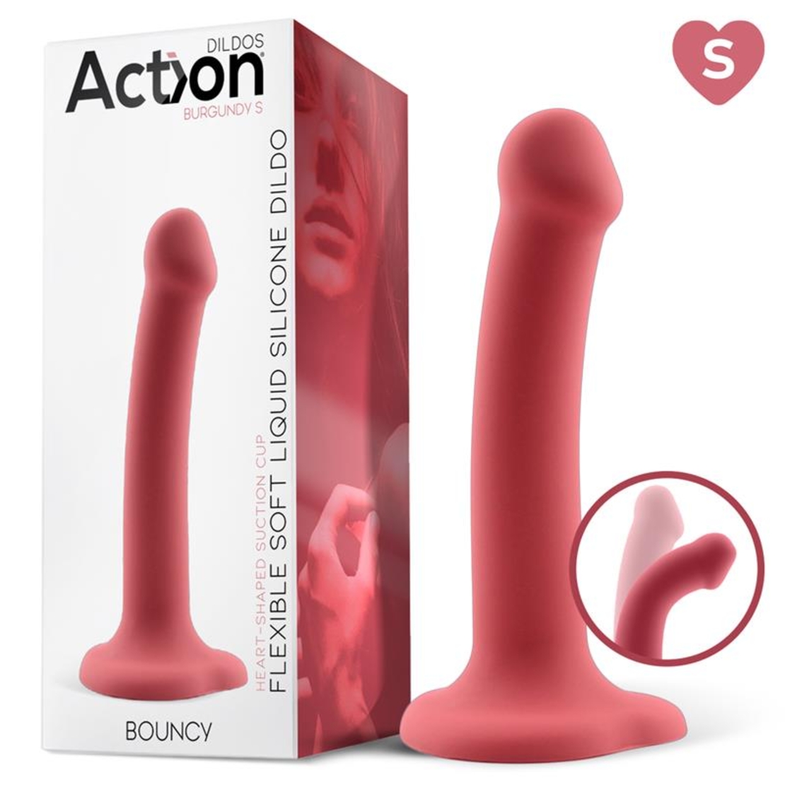 Силиконово дилдо ACTION Bouncy Liquid, хипер-гъвкав, 6,5