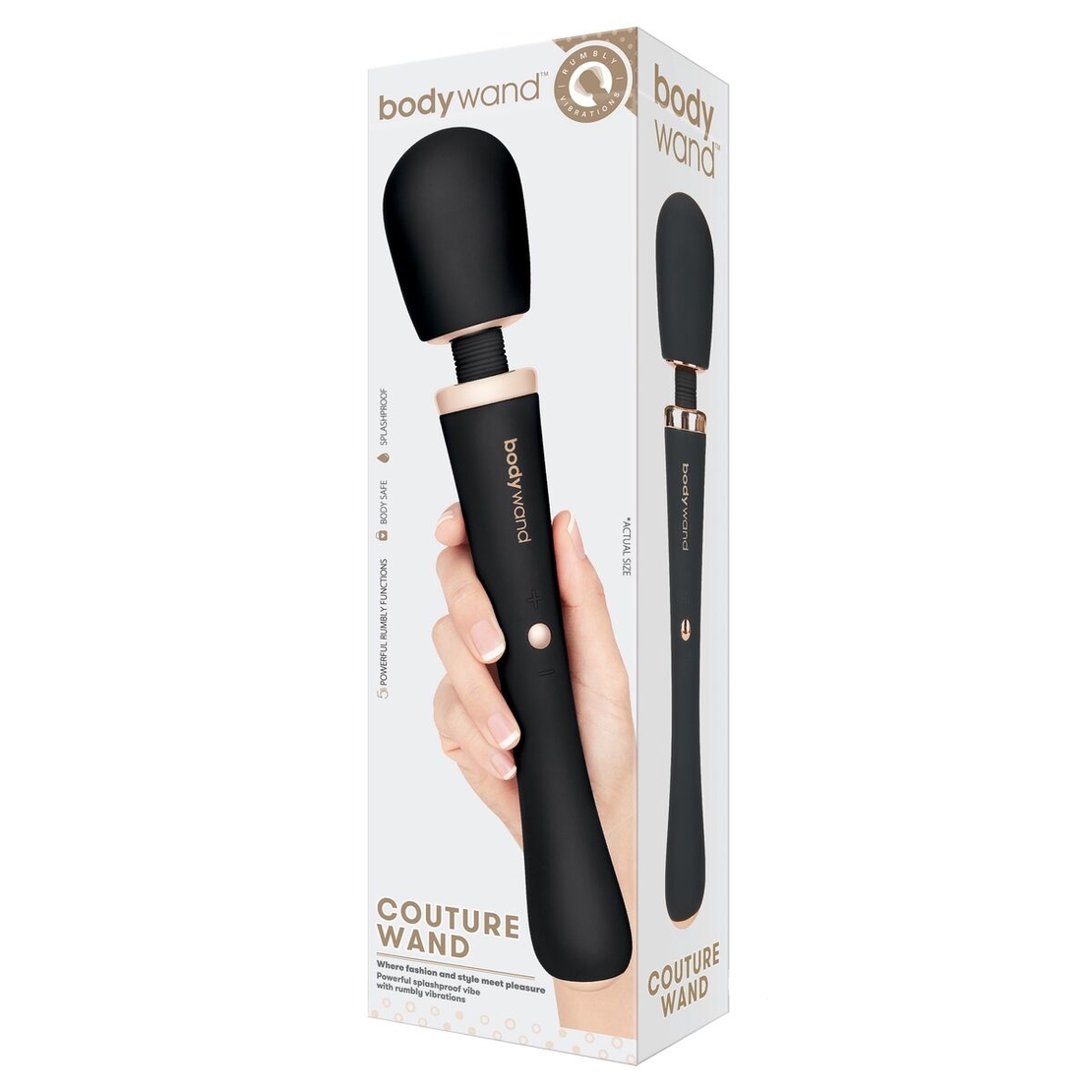 Черен масажор Bodywand Negro