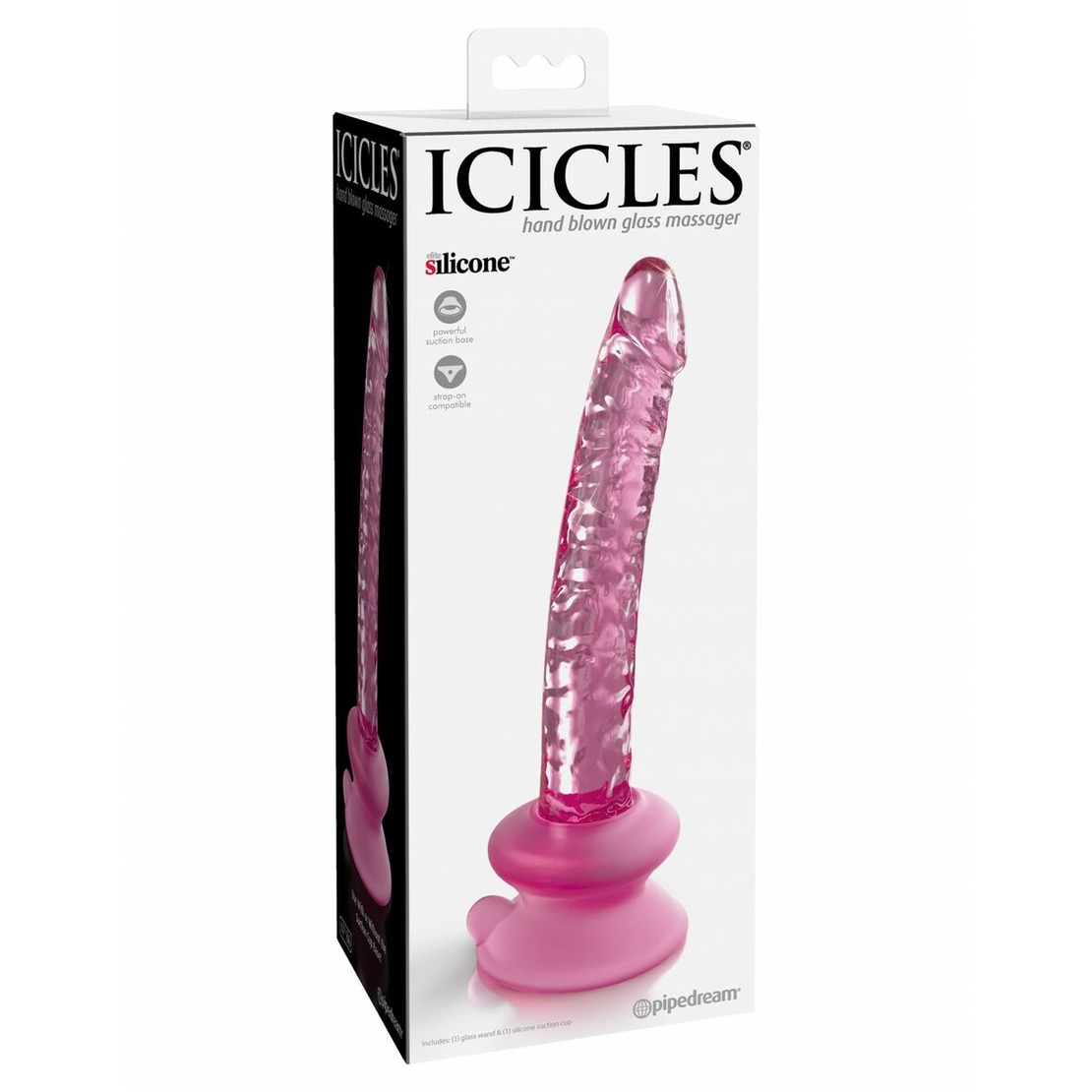 Розово Стъклено Дилдо Pipedream Icicles Страп он