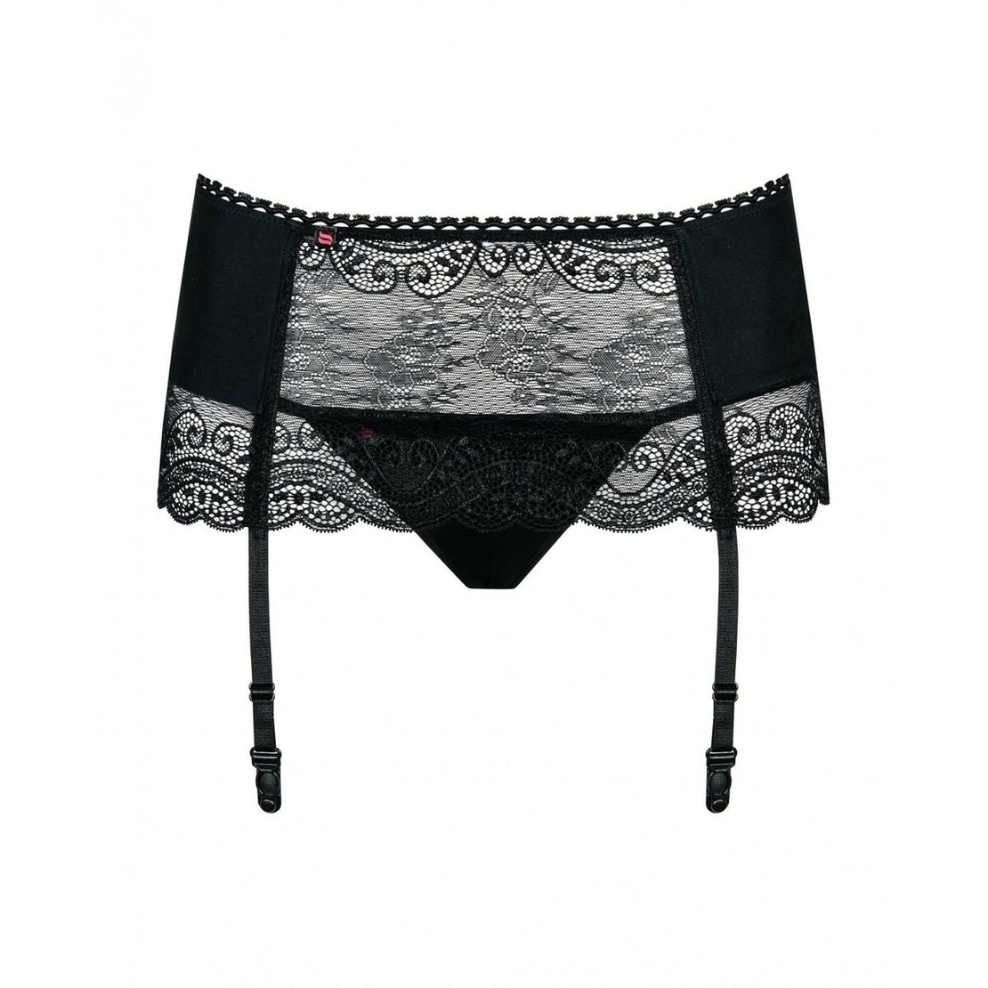 Колан с жартиери Obsessive Miamor garter belt S/M Черен
