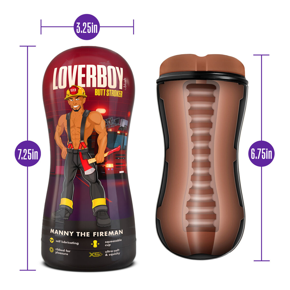 Мъжки мастурбатор Loverboy Blush Brown-Кафяв