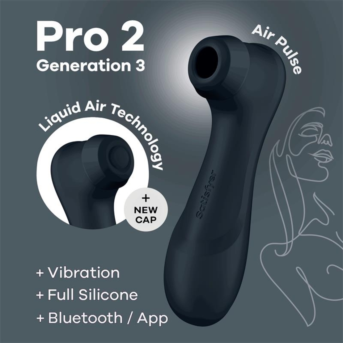 SATISFYER Pro 2 Gen 3 Технология за течен въздух Всмукване и вибрация