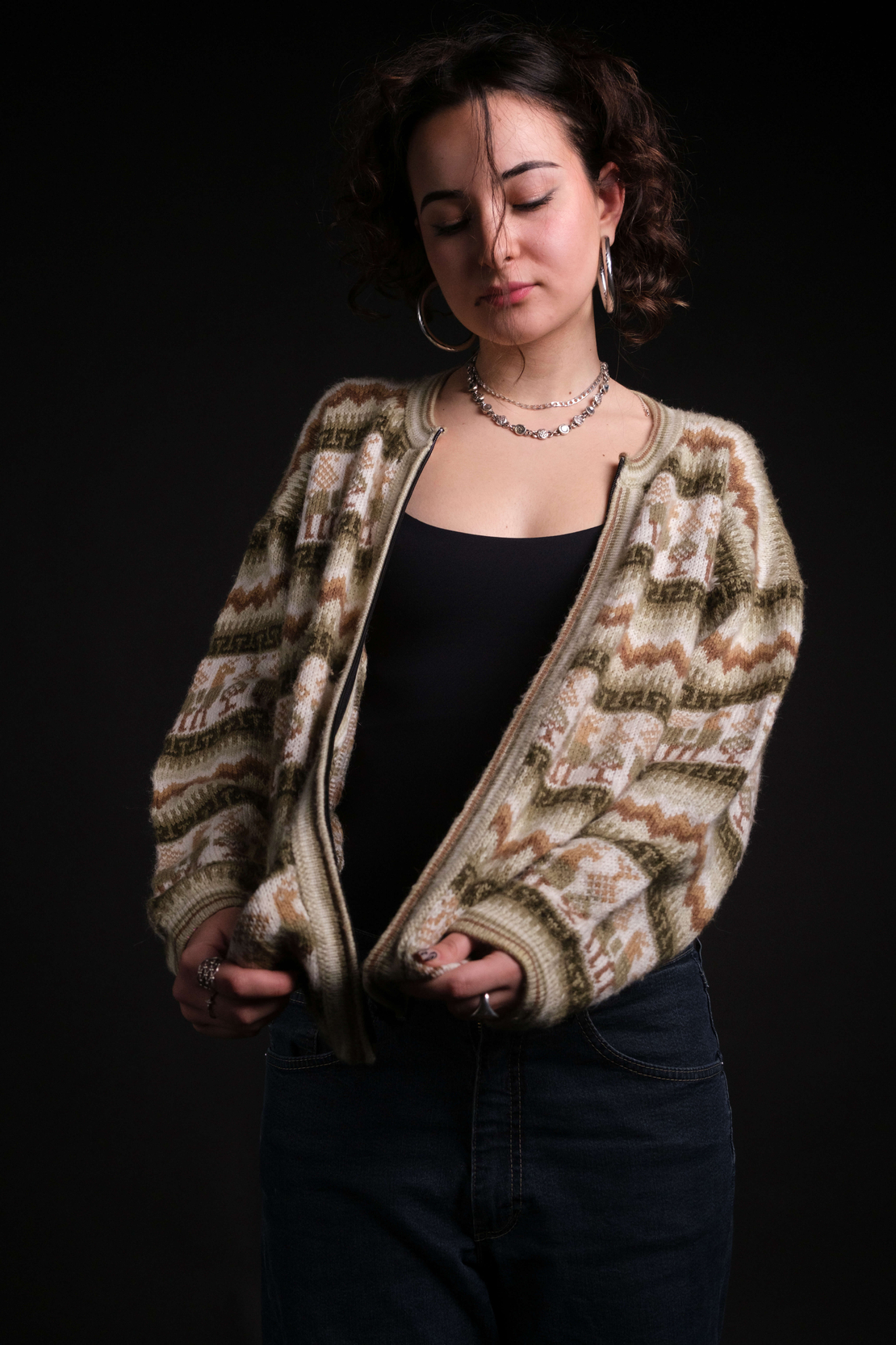 Винтидж жилетка с цип