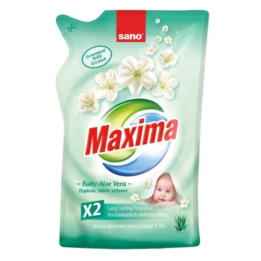 SANO MAXIMA BABY ALOE VERA  ОМЕКОТИТЕЛ РЕЗЕРВА 1000 мл.