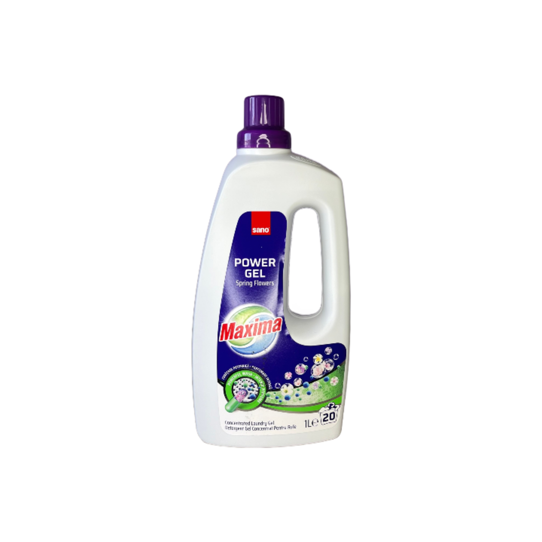 SANO MAXIMA SPRING FLOWERS ТЕЧЕН ПЕРИЛЕН ПРЕПАРАТ ЗА БЕЛИ И ЦВЕТНИ ТЪКАНИ 1000 мл.