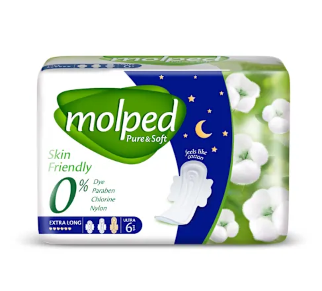 MOLPED PURE § SOFT NIGHT ДАМСКИ ПРЕВРЪЗКИ 6 бр. / опак.