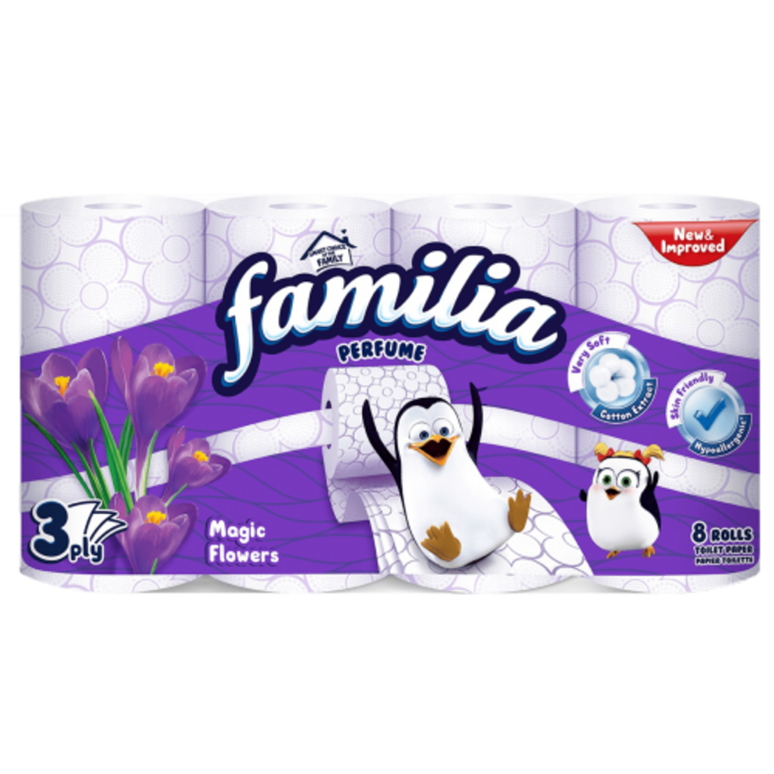FAMILIA MAGIC FLOWERS ТОАЛЕТНА ХАРТИЯ 8 бр.