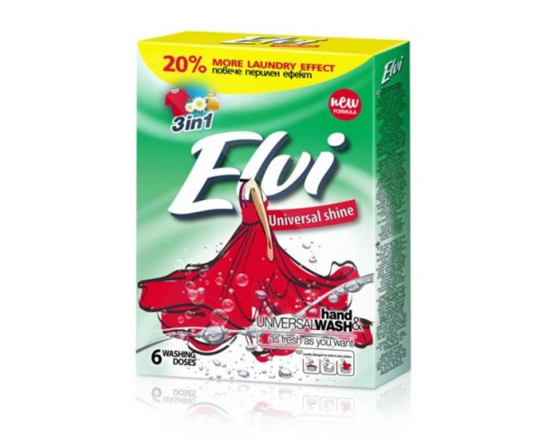 ELVI UNIVERSAL SHINE HAND WASH ПРАХ ЗА ПРАНЕ  400 гр.