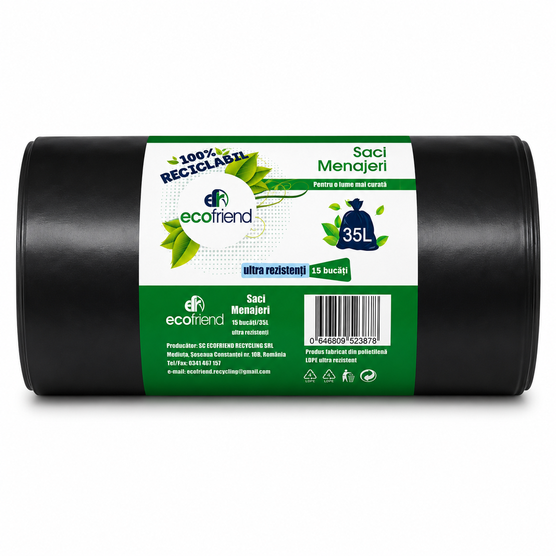 SC ECOFRIEND ТОРБИ ЗА СМЕТ 35 л. 15 бр. / опак.