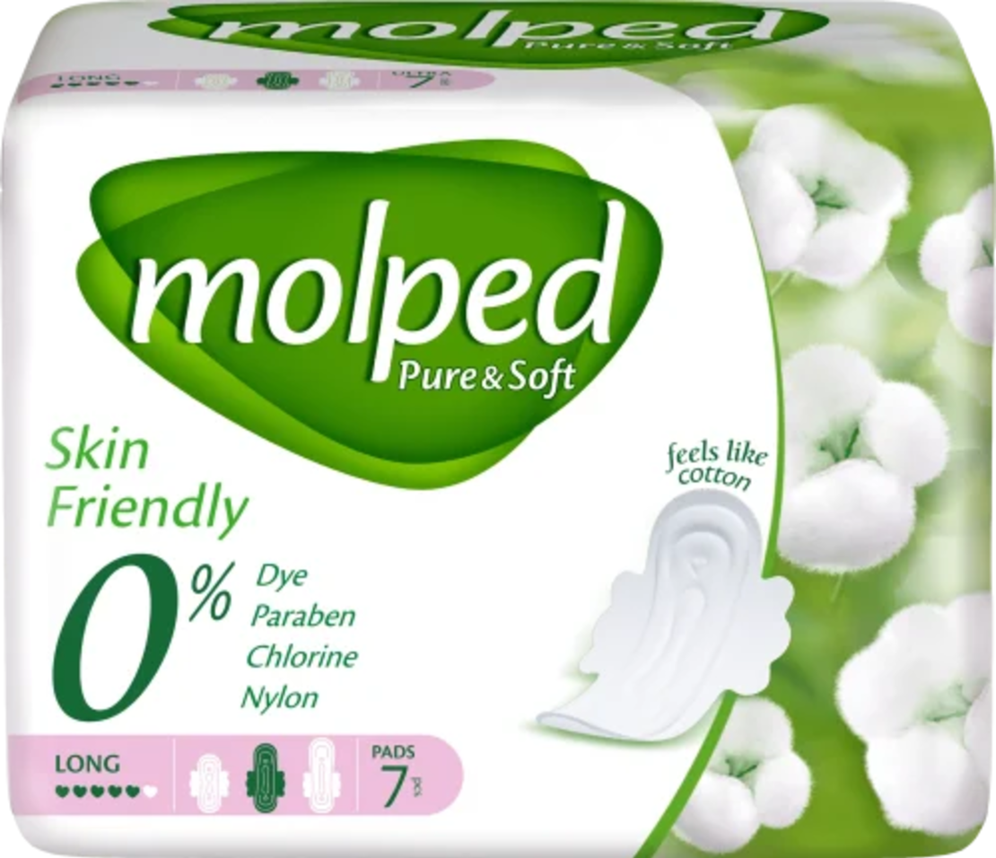 MOLPED PURE § SOFT LONG ДАМСКИ ПРЕВРЪЗКИ 7 бр. / опак.