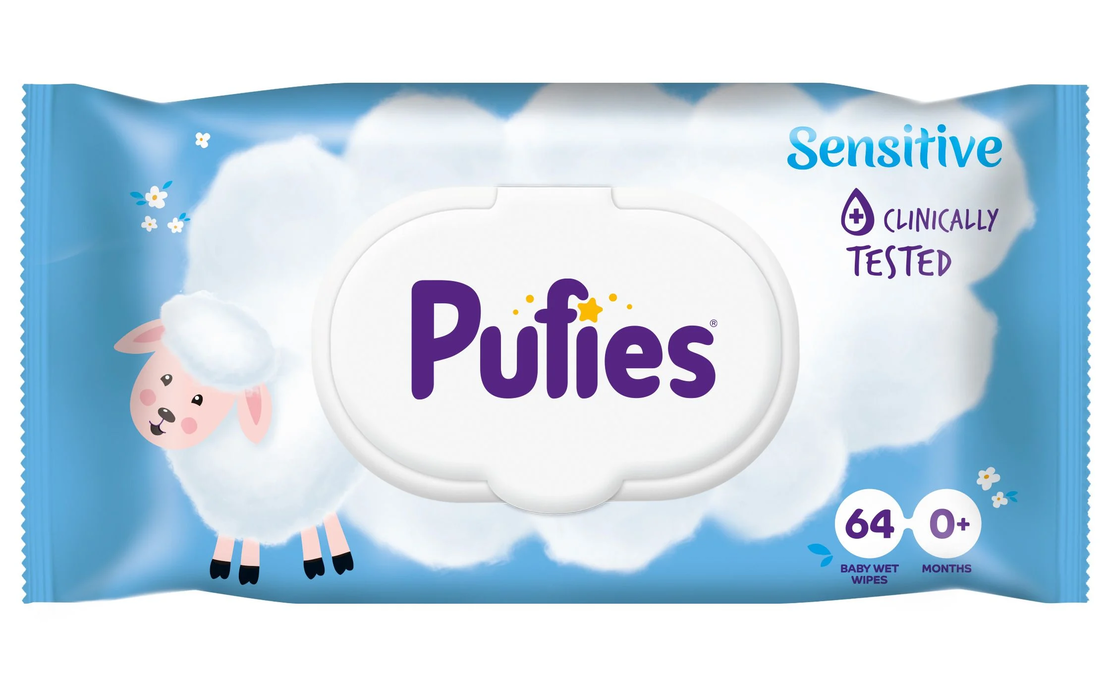 PUFIES SENSITIVE МОКРИ КЪРПИ 64 бр.