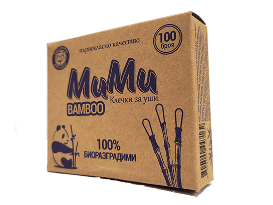 МИМИ БАМБУК КУТИЯ КЛЕЧКИ ЗА УШИ 100 бр.