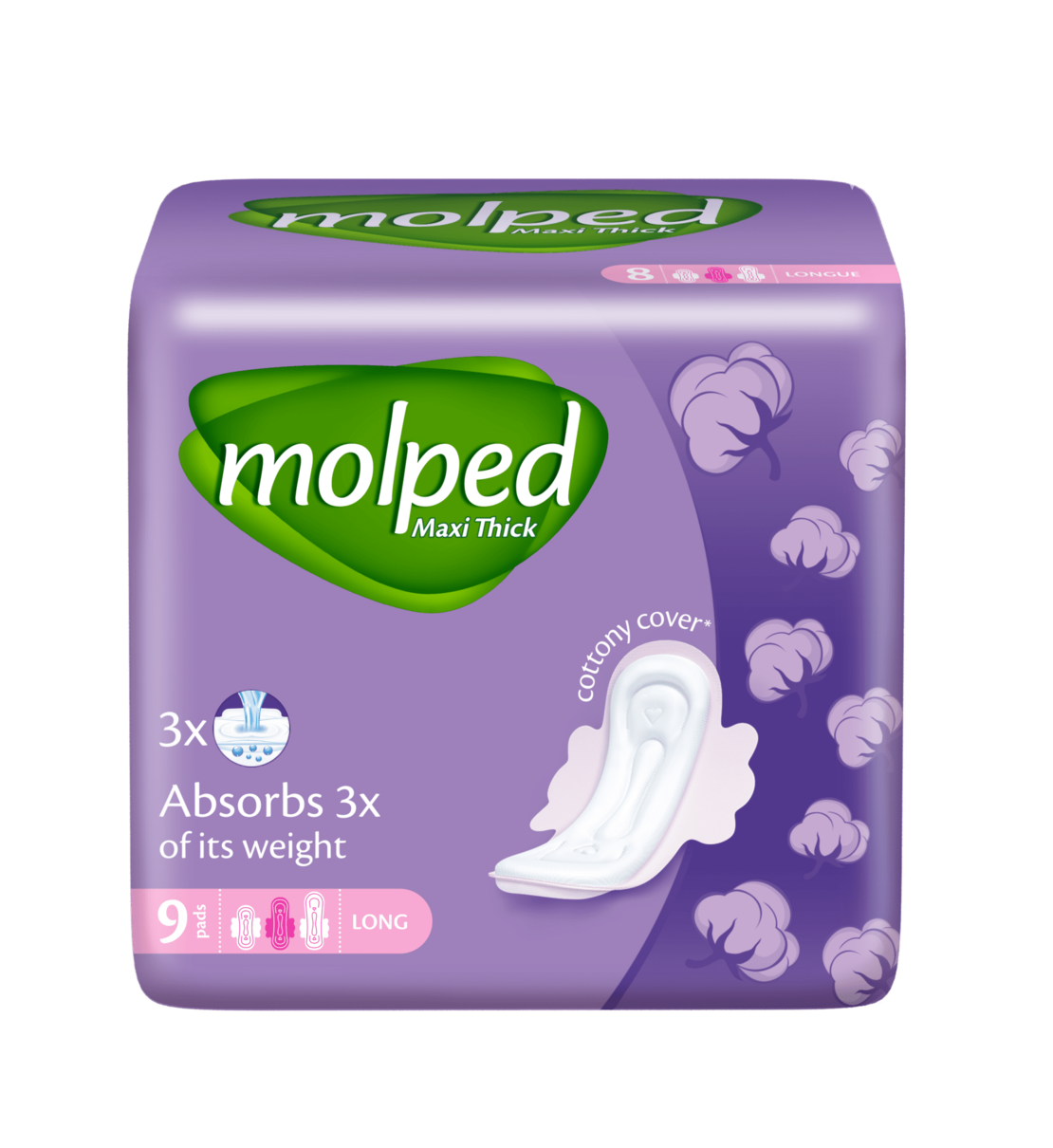 MOLPED MAXI & THICK LONG ДАМСКИ ПРЕВРЪЗКИ 9 бр. / опак.