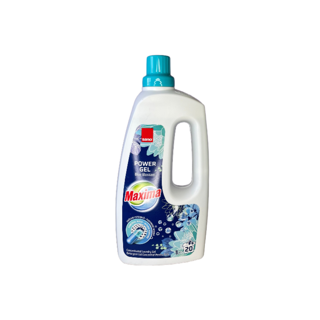 SANO MAXIMA BLUE BLOSSOM ТЕЧЕН ПЕРИЛЕН ПРЕПАРАТ ЗА БЕЛИ И ЦВЕТНИ ТЪКАНИ 1000 мл.