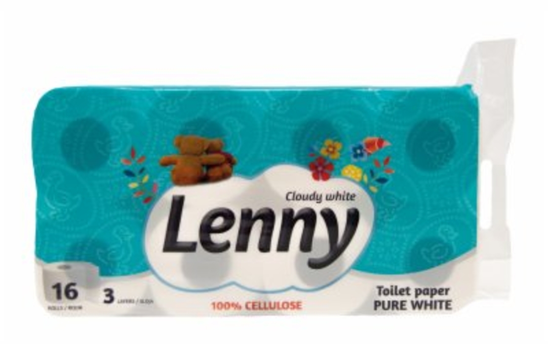 LENNY PURE WHITE ТОАЛЕТНА ХАРТИЯ 3 пласта 16 бр.
