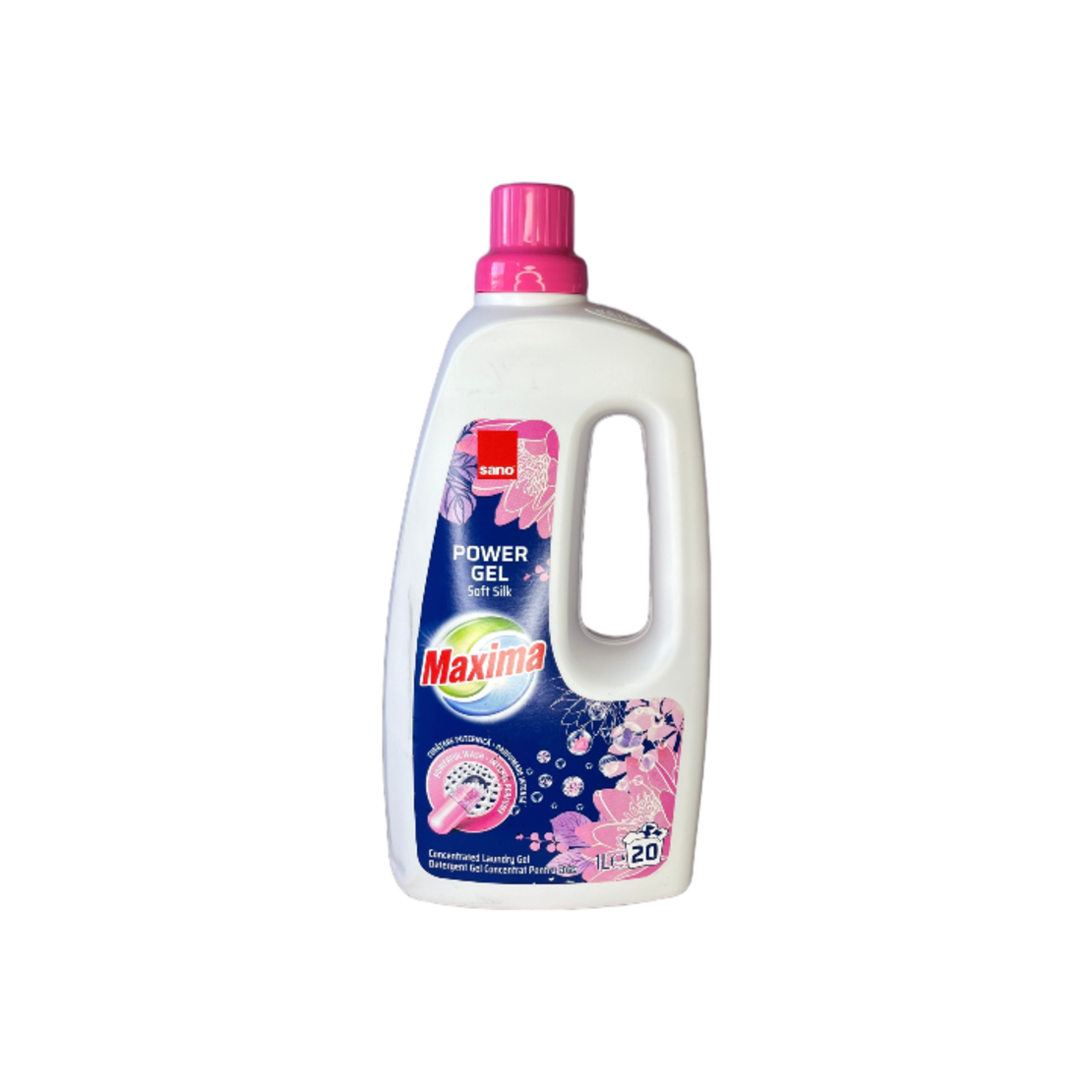 SANO MAXIMA SOFT SILK ТЕЧЕН ПЕРИЛЕН ПРЕПАРАТ ЗА БЕЛИ И ЦВЕТНИ ТЪКАНИ 1000 мл.
