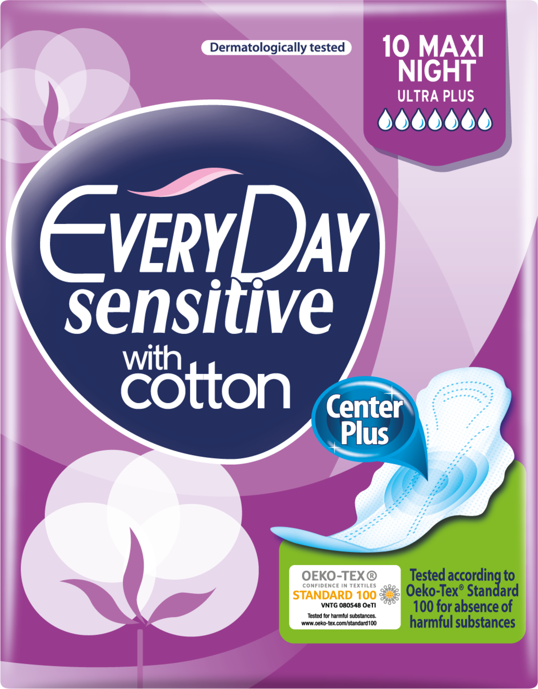 EVERY DAY SENSITIVE MAXI NIGHT WITH COTTON 10 бр. / опак.
