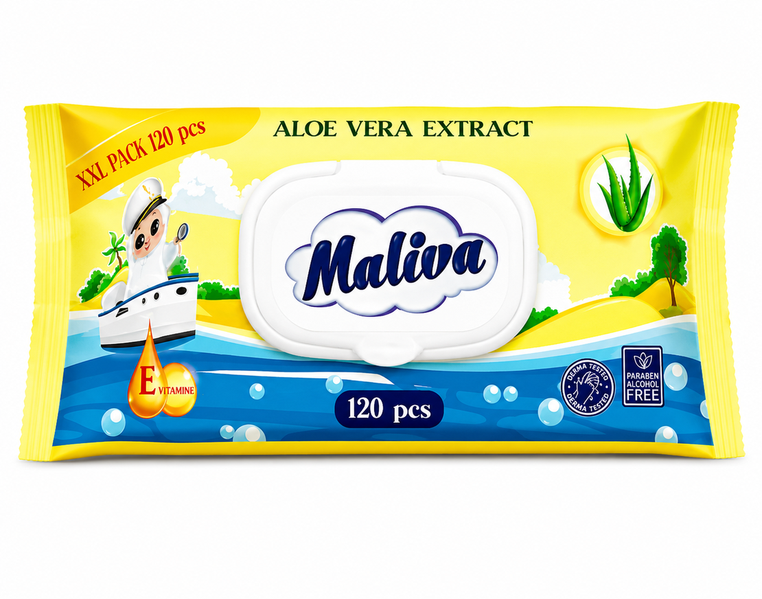 MALIVA МОКРИ КЪРПИ 120 бр. / опак.
