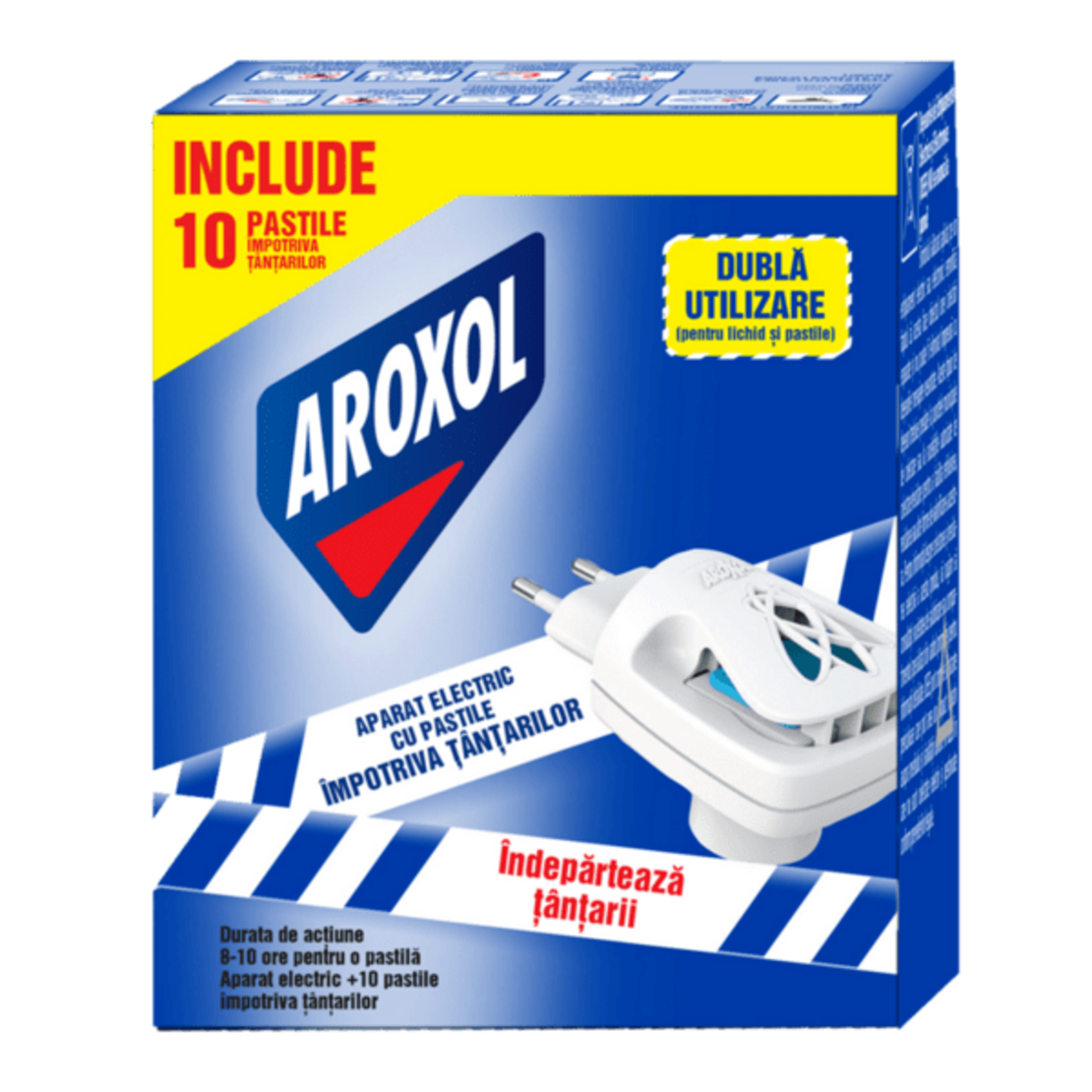AROXOL ЕЛ. МАШИНКА ЗА ТАБЛЕТИ ПРОТИВ НАСЕКОМИ + 10 бр. таблети