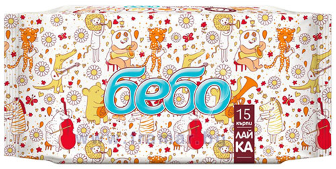 BEBO ЛАЙКА МОКРИ КЪРПИ 15 бр.