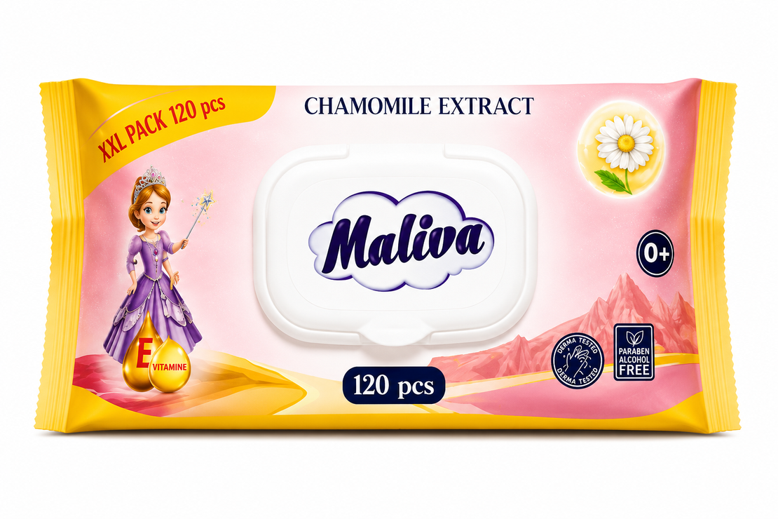 MALIVA МОКРИ КЪРПИ 120 бр. / опак.