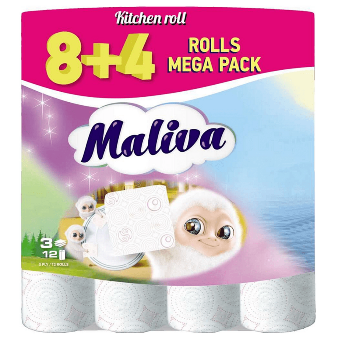 MALIVA КУХНЕНСКА ХАРТИЯ 2 пласта 12 бр./опак.