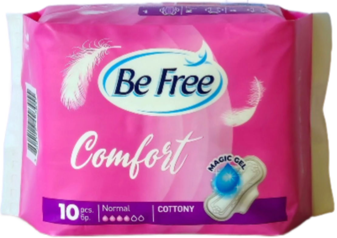 BE FREE COMFORT NORMAL COTTON ДАМСКИ ПРЕВРЪЗКИ 10 бр. / опак.